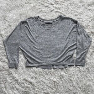 Abercrombie & Fitch Heather Gray Knit Top